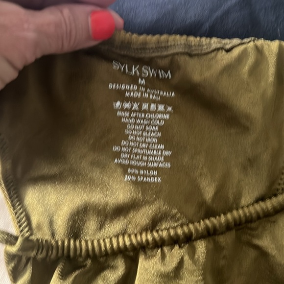 NEW Sylk swim green Maria top and Carlos string bottom medium - Picture 9 of 9